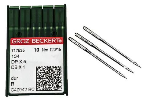 Игла прямострочных машин Groz-beckert DPх5 134R DBx1 № 120 — швейная нить