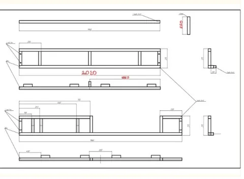 Металлокаркас "Основание для кровати разборное с одной трубой 2020*1950* 215" (30*30*1,2 мм.) — металлокаркас — 2020×1950×215