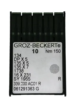 Игла прямострочных машин Groz-beckert DPх5 134R DBx1 № 150 — швейная нить