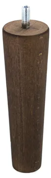 Опора деревянная из бука конусная 45*30 Н - 150 цвет орех, шпилька М 8*20 — деревянная мебельная опора — орех, бук — 150 мм