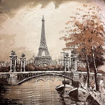 Купон Paris river (термопечать) 70*70 — термопечать коллекции Купоны для подушек, оттенок 70