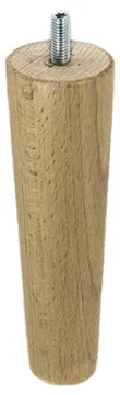 Опора деревянная из бука конусная 45*30 Н - 150 цвет масло, шпилька М 8*20 — деревянная мебельная опора — бук — 150 мм