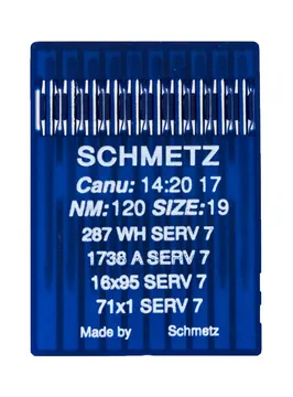 Игла прямострочных машин Schmetz DBх95 № 120/19 — швейная нить